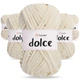 Упаковка YarnArt Dolce, Молочный №745, 5шт - 5 мотков по 100 г 120 м, плюшевая пряжа для игрушек, пледов и аксессуаров, 100% микрополиэстер - изображение 1
