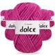 Упаковка YarnArt Dolce, Темно-розовый №794, 5шт - 5 мотков по 100 г 120 м, плюшевая пряжа для игрушек, пледов и аксессуаров, 100% микрополиэстер - изображение 1