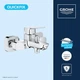 Змішувач для ванної одноважільний із коротким виливом GROHE QuickFix Dice хром латунь BF101872VC - зображення 6