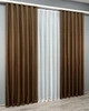 Комплект готовых штор VR-Textil Лен Мешковина № 1922ш Коричневый 150х270 см 2 шт (33-0988) - изображение 4
