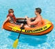 Човен надувний Intex 58331 «Explorer 200 Set» (41*94*185 см, гребний, півторамісний, двокамерний, весла ↔120 см, надувне дно, до 95 кг) - изображение 1