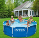 Бассейн каркасный Intex 305 х 76 см круглый, 4485 л, фильтр-насос 1250 л/ч, тент, подстилка - изображение 6