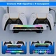 Підставка для PS5 / PS5 Slim YZC-505 зарядка DualSense RGB станція охолодження тримач навушників - зображення 3