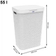 Корзина для белья пластиковая Rotho COUNTRY 55 л (10327) Белый - изображение 2