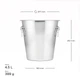Ведро для льда Total Barware для шампанского и вина 4,5 л серебристое (62511-IB-4c5L-s) - изображение 4