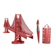 Картонний 3D пазл-конструктор "Cartonic 3D Puzzle GOLDEN GATE BRIDGE" Міст Золота Брам - зображення 5