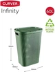 Кошик для білизни пластиковий Curver Infinity 60 л (04754) Зелений - зображення 3