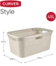 Корзина для белья пластиковая Curver Natural Style 45 л (00708) Кремовый - изображение 6