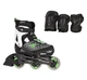 Комплект дитячий (роликові ковзани, захист) Rollerblade COMBO 29-34 (185-215мм) Black/green (07848400 T83) - изображение 1