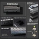 Бездротова механічна клавіатура AULA F75 MAX Gray Gradient, LEOBOG Reaper Switch, розмір 75%, RGB підсвічування (2.4G/Bluetooth/USB) - зображення 2