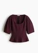 Блуза H&M 11081 Бордовий XXL (918) - зображення 1