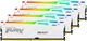 Пам'ять для настільних комп'ютерів Kingston FURY 128 GB (4x32GB) DDR5 5600 MHz Beast White RGB (KF556C40BWAK4-128) - изображение 3