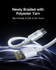 Кабель Baseus New Braided Fast Charging Cable USB-A to USB-C 100W/7.5W 1 м Cosmic Black (E0426W01) - зображення 5