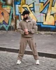 Чоловічий спортивний костюм Stone Island TR6848 бежевий плащівка жатка куртка та штани L - зображення 5