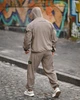 Чоловічий спортивний костюм Stone Island TR6848 бежевий плащівка жатка куртка та штани L - зображення 7