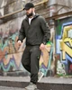 Чоловічий спортивний костюм Stone Island TR6848 хакі плащівка жатка куртка та штани M - зображення 5