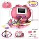 Дитячий косметичний набір для макіяжу Kids Pretend Toy Bag розвиваючий ігровий комплект з дзеркалом гребінцем та шпильками у рожевій сумочці 20х18х8 см для сюжетно рольових ігор дівчаток від 3 років з іграшковою косметикою та аксесуарами - зображення 2