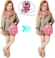 Дитячий косметичний набір для макіяжу Kids Pretend Toy Bag розвиваючий ігровий комплект з дзеркалом гребінцем та шпильками у рожевій сумочці 20х18х8 см для сюжетно рольових ігор дівчаток від 3 років з іграшковою косметикою та аксесуарами - зображення 3
