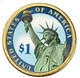 Набір із президентських доларів. 9 кольорових монет номіналом $1, США, 2009. Законний платіжний засіб (50122) - изображение 11