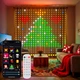 Гирлянда штора Smart SFK07 2х2 м 400 LED с Bluetooth приложением и пультом управления RGB для праздничного декора окон светодиодная с USB питанием и защитой IP44 многоцветная для дома вечеринок интерьера профессиональное освещение - изображение 5