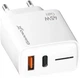Зарядное устройство Grand-X GaN 45W CH-460W Type-C + USB-A White - изображение 3