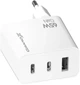 Зарядное устройство Grand-X GaN 65W CH-990W 2xType-C + USB-A C White - изображение 3