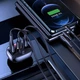 Адаптер автомобільний USAMS with Bluetooth FM Digital Display US-CC143 C25 |2USB/1Type-C, 3A/50W, QC/PD, TF| Black - изображение 7