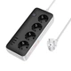 Удлинитель Hoco AC21 Sunlight 4-bit (1C/3A/4xSocket) (3m) Black - изображение 4