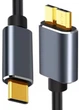 Кабель передачи данных переходник USB Type-C – USB Micro-B для внешних жёстких HDD дисков Toshiba Western Digital WD Transcend Seagate 25 см 5 Гбит/с - изображение 2