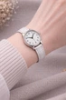 Женский ремешок для часов 20 мм White Croco Premium — натуральная кожа, белый, под крокодила - изображение 2