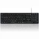 Клавіатура, Perixx Periboard-317 чорний QWERTZ (німецька) провідна USB повноформатна біле LED підсвічування великі символи - Уцінка - зображення 1