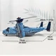 Конструктор військовий вертоліт конвертоплан СV-22 Osprey 76 см на 1485 деталей військова авіація (915) - зображення 2