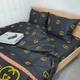 Постільна білизна KoTetextile бязь голд полуторка 155-215 см 50-70 2шт гучі чорний - изображение 2