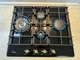 Варочная поверхность газовая Luxor Gold Retro 60 Emaille Turbo Wok Italy BK + круглая подставка Wok в подарок, черный - изображение 4