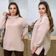 Стильное теплое худи свободного кроя с капюшоном женсое трехнитка на флисе 60-62 персиковое - изображение 6