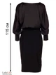 Жіноча комбінована міді сукня LadyLike 50 Чорний (ladlk2243330090442) - изображение 14