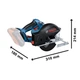 Дискова пила Bosch GKM 18V-50, 18V, 2x5Ah, 136 мм, 4250 об/хв (0.601.6B8.002) BOSCH 0.601.6B8.002 991458 - зображення 9