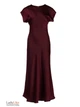 Жіноча довга шовкова сукня з коротким рукавом LadyLike 48 Бордовий (ladlk2243530058426) - зображення 4