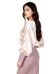 Жіноча комбінована міді сукня LadyLike 50 Бежевий (ladlk2243340089443) - изображение 4
