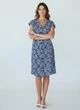 Жіноча пряма сукня на ґудзиках з візерунком LadyLike 46 Синій (ladlk2174014569407) - изображение 1