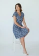Жіноча пряма сукня на ґудзиках з візерунком LadyLike 46 Синій (ladlk2174014569407) - изображение 2
