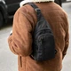 Сумка-слінг нагрудна Bulava Black, однолямковий рюкзак із Оксфорду 1000Д, чорна, 30х17х10 см - зображення 6