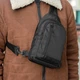 Сумка-слінг нагрудна Bulava Black, однолямковий рюкзак із Оксфорду 1000Д, чорна, 30х17х10 см - зображення 12