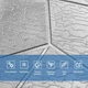 Самоклеющаяся стеновая декоративная 3Д панель с рельефным рисунком 700*690*5мм Серый - изображение 5