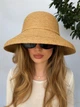 Жіночий капелюх із натуральної соломи з великим полем One Size - изображение 12