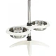 Миски Trixie для собак на регулируемой подставке белые меламин/металл 2х1,6 л 21 см - изображение 1