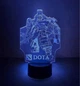 Подарунковий світильник нічник декоративний ручної роботи з пультом «Dota 2 Дота 2» 3D лампа з Led-підсвічуванням (7 кольорів 4 режими) (3DP049) - зображення 1