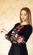 Сукня-вишиванка жіноча довга vishivano4ka 1205-5 58 чорна - изображение 5