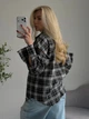 Сорочка в клітинку 2077с1490 чорний one size - зображення 7