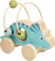 Іграшка для штовхання Bigjigs Toys Трицератопс з рамкою з намистин 3000003 (691621840856) - зображення 1